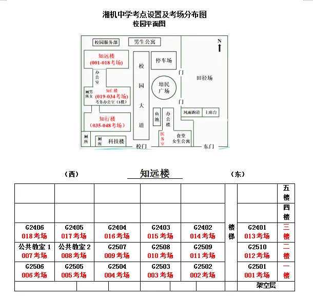 2026年湖南省考试录用公务员笔试湘潭考区温馨提示（含考点地图和考场分布图）